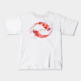 Yin and Yang Feng Shui Koi Kids T-Shirt